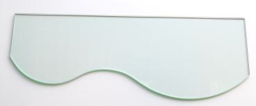 Glasboden im Wellen Design 80 cm Klarglas