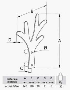 Kleiderhaken BAUM