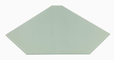 Glasscheibe satiniertes Glas 10 mm PENTAGON Ecke