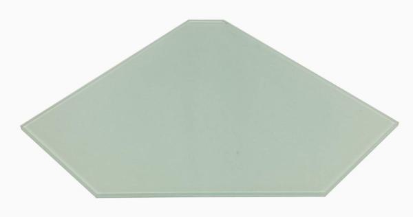 Glasscheibe satiniertes Glas 10 mm PENTAGON Ecke